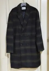 メンズコート100 ウール35% 厚手 冬コート ロングコート ウールコート 新品