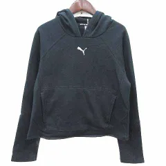 プーマ PUMA パーカー プルオーバー 裏起毛 長袖 S 黒 ブラック /YK