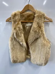 ピA436⚫︎Lefua Lea⚫︎レファレア⚫︎ベスト⚫︎フェイクファー⚫︎襟付き⚫︎レディース⚫︎size表記なし⚫︎ブラウン