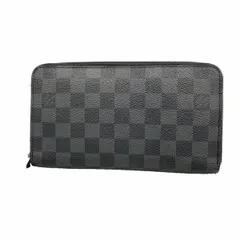 【6bb2914】ルイヴィトン 長財布 ダミエ・グラフィット ジッピーオーガナイザー N63077 ブラック【中古】メンズ