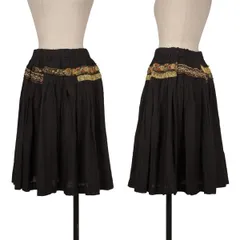 トリココムデギャルソンtricot COMME des GARCONS ビーズ装飾コットンスカート 黒M位