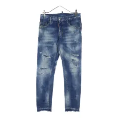 DSQUARED2 (ディースクエアード) 18AW SKATER JEANS ダメージ加工 スケータージーンズ スキニーパンツ インディゴ S71LB0495