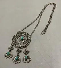 SN1093 エジプト ヴィンテージ ビンテージ ネックレス スカラベ 大ぶり シルバー アクセサリー アンティーク