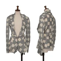 ジュンヤワタナベ コムデギャルソンJUNYA WATANABE COMME des GARCONS シースルースクエアプリントジャケット グレーオフMのサムネイル