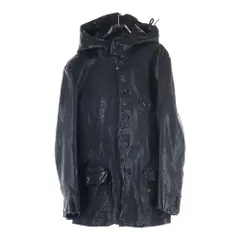 Yohji Yamamoto POUR HOMME (ヨウジヤマモト プールオム) 21AW ×BACKLASH バックラッシュ カウレザー フード取り外し可能 レザージャケット ブラック HX-J36-700のサムネイル