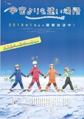 非売品】アニメ「宇宙よりも遠い場所」告知 ポスター 激レア 両面