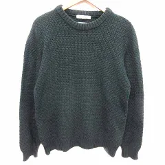 アーバンリサーチ URBAN RESEARCH ニット セーター 長袖 L 深緑 ダークグリーン /YK