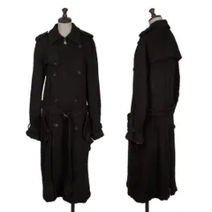 トリココムデギャルソンtricot COMME des GARCONS ウール縮絨トレンチコート 黒M