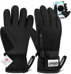 Hikentureスキーグローブ【140g3Mシンサレート2倍保温】スキー手袋防水 スノボ グローブ メンズ レディース スマホ対応 ジュニア 女性 男性 スノボー グローブ 防風 透湿 撥水加工 アウトドア ウィンター スポーツ 登山 バイク 雪遊び 雪かき