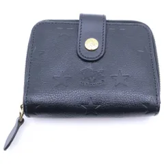 IL BISONTE (イル ビゾンテ) 日本限定別注 スターデザイン二つ折り財布 シボレザーウォレット ブラック
