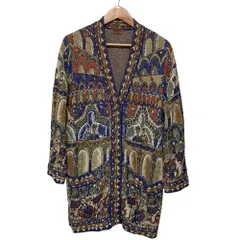 美品 MISSONI ミッソーニ ヴィンテージ ニットカーディガン サイズL マルチカラー レディース 古着 中古 USED