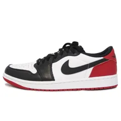 美品 NIKE ナイキ 27cm AIR JORDAN 1 RETRO LOW OG BLACK TOE CZ0790-106 エアジョーダン1 つま黒 WHITE/BLACK-VARSITY RED  35005302