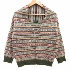 ジャーナルスタンダード JOURNAL STANDARD ニット セーター Vネック 総柄 長袖 ウール マルチカラー /YK