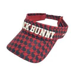 JACK BUNNY ジャックバニー  サンバイザー ウサギ 総柄 レッド系 FR [240101626827] ゴルフウェア ストスト