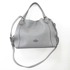美品 COACH コーチ イーディー レザー 2WAY ショルダーバッグ ハンドバッグ 57124 グレー レディース 古着 中古 USED