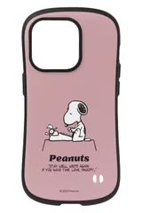 iFace First Class KUSUMI スヌーピー PEANUTS iPhone 14 Pro ケース マット仕上げ (くすみピンク/レター)【アイフェイス 耐衝撃 キャラクター ストラップホ [くすみピンク/レター] [iPhone 14 Pro]