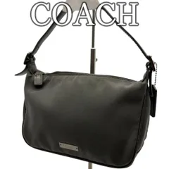 COACH コーチ アクセサリーポーチ ナイロン レザー ブラック ワンショルダーバッグ ミニハンドバッグ 軽量 コンパクト シンプル  小さめ ポーチバッグ レディース カジュアル デイリー 普段使い お出かけ ミニバッグ サブバッグ