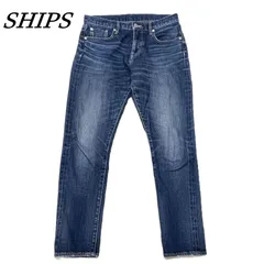 SHIPS シップス スリム テーパードデニム デニムパンツ M BLU/ブルー eのサムネイル