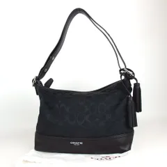 COACH コーチ シグネチャー ワンショルダーバッグ キャンバス レザー 20-232(6)