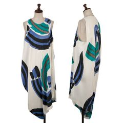 アーカイブ ISSEY MIYAKE ムラ染め シアーロングプリーツワンピース 