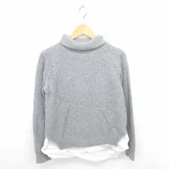 ビーミングバイビームス B:MING LIFE STORE by BEAMS ニット セーター フェイクレイヤード タートルネック ウール混 アンゴラ混 長袖 ONE グレー 灰 /TT40