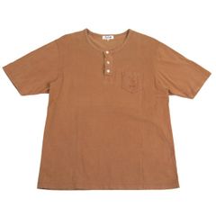 Papas+ 長袖ヘンリーネックワッフルカットソー M メンズ パパスプラス 