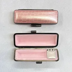 印鑑ケース　１５ｍｍ～１８ｍｍ用　クリスタルクロコ　ピンク　１個