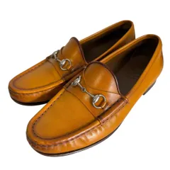 美品 GUCCI グッチ レザー ホースビット ローファー 35 22cm相当 キャメル レディース 古着 中古 USED