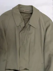 N【保管品】IMMERPREU メンズ コート ステンカラーコート 毛絹混 名入り 日本製 94A6 ビジネス 春物 薄手