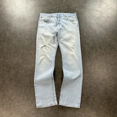 Levi's PREMIUM リーバイス 501 デニムパンツ ダメージ ジーンズ ジーパン ボタンフライ ストレート ブルー ストレッチ メンズ W34 34×34 大きいサイズ PC9-00501-3051