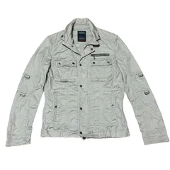 NICOLE CLUB FOR MEN 00s Y2K ミリタリージャケット カーキ ライトブラウン サイズ46 メンズL ニコルクラブフォーメン お兄系