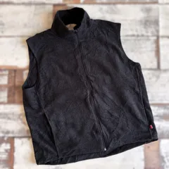 古着　WOOL RICH ウールリッチ　フリースベスト ジップアップ ブラック  Lサイズ