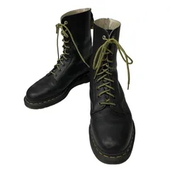 Y's × Dr.Martens 10EYE BOOT レザーレースアップバックジップロングブーツ シューズ 定価63,800円 Yohji Yamamoto