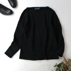 ◯ SAINT JAMES セントジェームス バスクシャツ カットソー 黒 ブラック(51K＋0547)26H