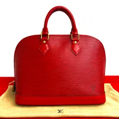 極 美品 袋付き LOUIS VUITTON ルイヴィトン アルマ エピ レザー 本革 ハンドバッグ ボストンバッグ カスティリアンレッド 40871