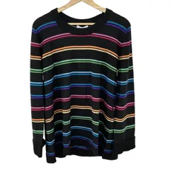 SONIARYKIEL(ソニアリキエル) チュニック サイズ48 XL レディース美品  - 黒×グリーン×マルチ クルーネック/長袖/ニット/ボーダーのサムネイル