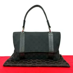 未使用保管品 GUCCI グッチ GGモノグラム 柄 キャンバス レザー 本革 トートバッグ セミ ショルダーバッグ ハンドバッグ ブラック 82068