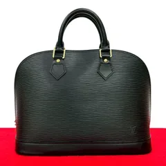 極 美品 LOUIS VUITTON ルイヴィトン ヴィンテージ アルマ エピ レザー 本革 ハンドバッグ ミニ トートバッグ ノワール 黒 40077