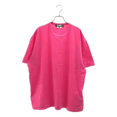 【美品】  BLACK COMME des GARCONS / ブラックコムデギャルソン | 2025SS | オーバーシルエット ワンポイントロゴ Tシャツ カットソー / ユニセックス | S | ピンク | メンズ