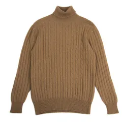 ワイズフォーメンY's for men ウールタートルネックケーブルニット キャメルL位