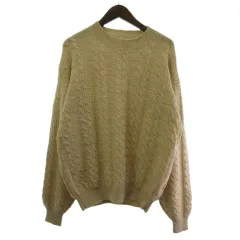 Pause KNIT BRAND ニット セーター ケーブル 長袖 プルオーバー ベージュ L ■GY28