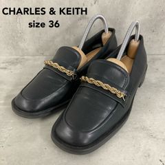 CHARLES&KEITH カバードリッジソール ローファー 36 ブラック - メルカリ