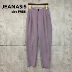 JEANASIS ジーナシス パープル テーパード パンツ スラックス センタープレス ウエストゴム ストレッチ トラウザー ズボン ボトムス オフィスカジュアル 通勤 フォーマル 無地 シンプル JS050653SW ★ ■■