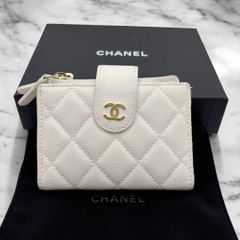 ☆高級美品☆箱付☆ボーイシャネル 財布 キャビアスキン ホワイト 白