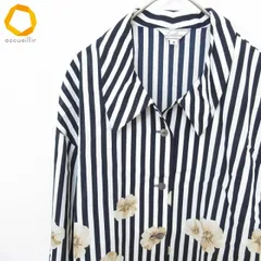 レリアン Leilian シャツ・ブラウス ストライプ 花柄 レディース [a960043]