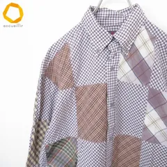 カネコイサオ KANEKO ISAO 長袖シャツ パッチワーク チェック メンズ [a995464]のサムネイル