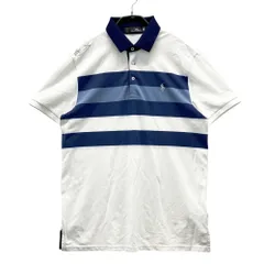 サイズ：M RLX ラルフローレン  半袖ポロシャツ ボーダー柄 ホワイト系 [240101581766] ゴルフウェア メンズ ストスト