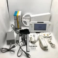 【動作確認済み】ニンテンドー Wii U 本体 まとめ売り 豪華 セット シロ 32GB リモコンプラス ソフト ヌンチャク コントローラ ハンドル