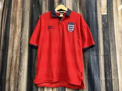 UMBRO アンブロ イギリス代表 半袖ポロシャツ パイル生地 レッド L 