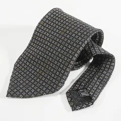 美品 GIVENCHY ジバンシー ネクタイ シルク100% ロゴ柄 総柄 ブラック 黒 高級 ブランド ビジネス フォーマル メンズ 大剣幅10cm イタリア製